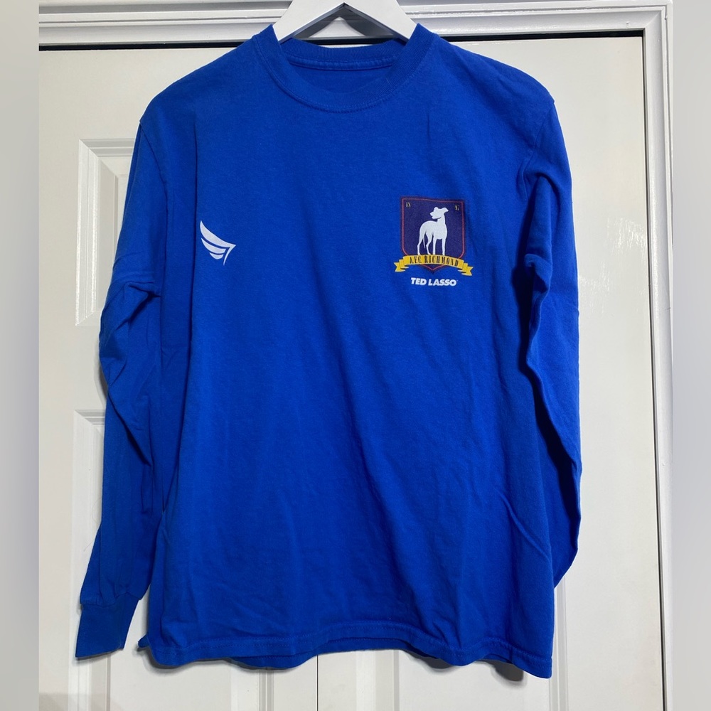 Ted Lasso royal blue long sleeve tee shirt size medium